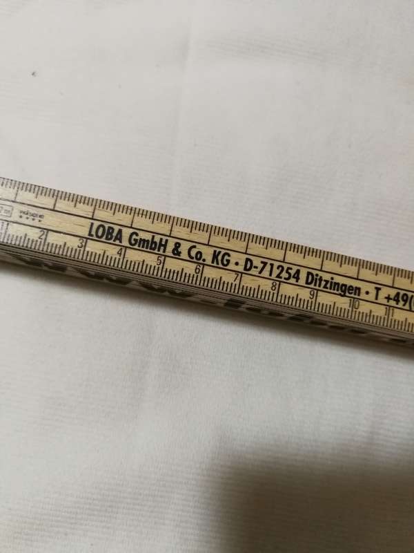 Vintage Loba.de Zig-Zag Rule - 2m (Metric). Made in Germany
