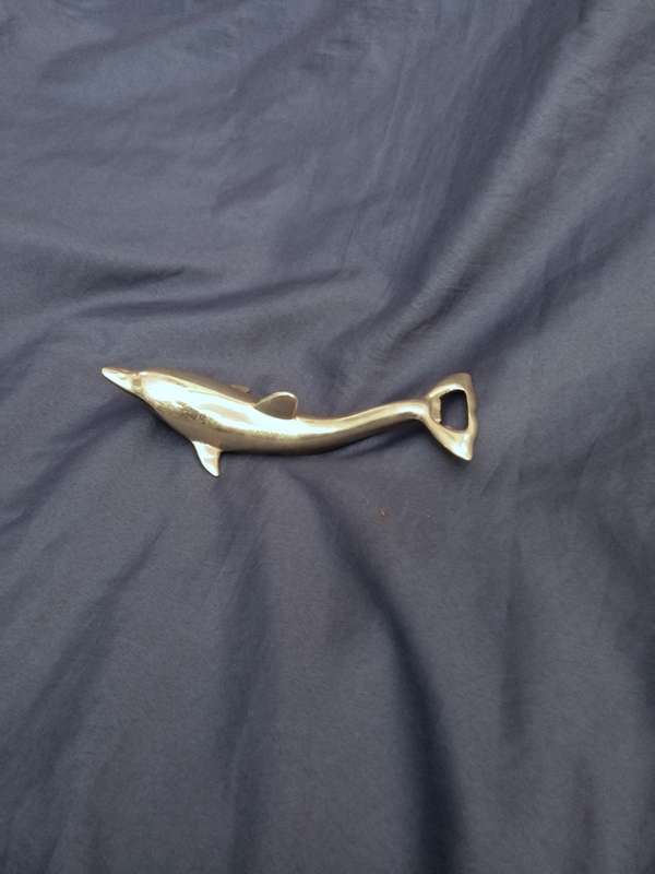 Silver-plated Dolphin bottle opener- Vintage