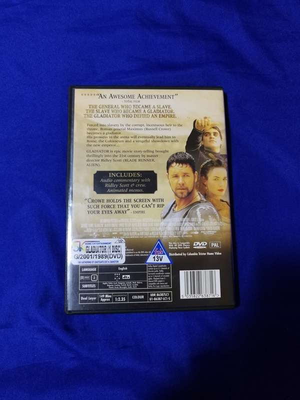 Gladiator 2000 DVD movie Russell Crowe- Collectors edition