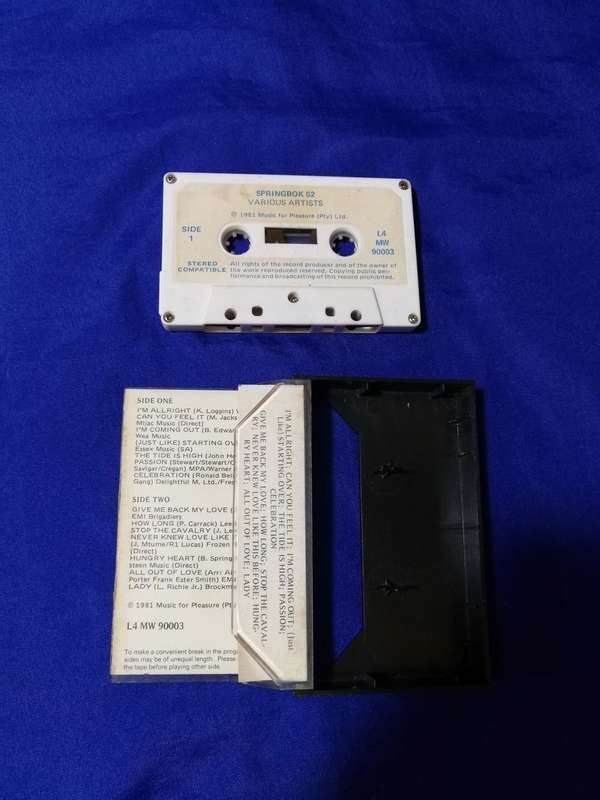 Springbok 52, Music cassete tape. Vintage