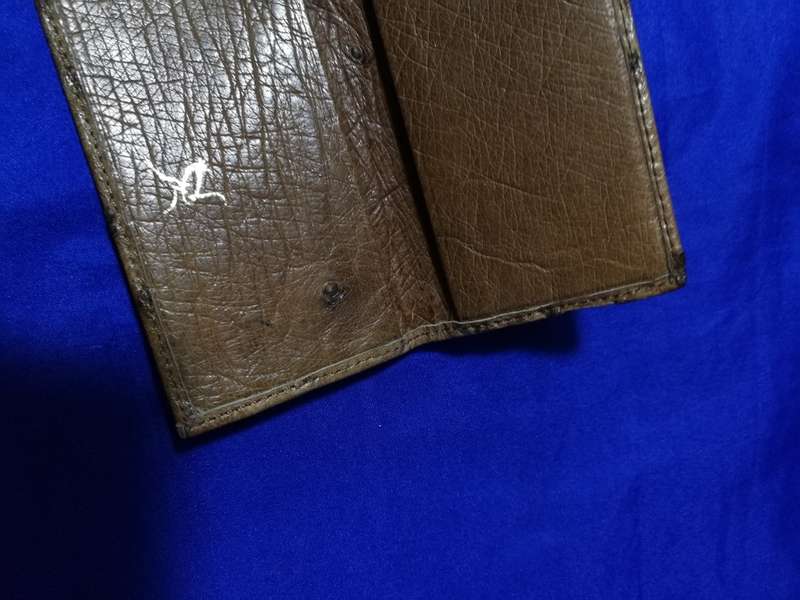 Ostrich Leather Business Card Holder/ Card wallet