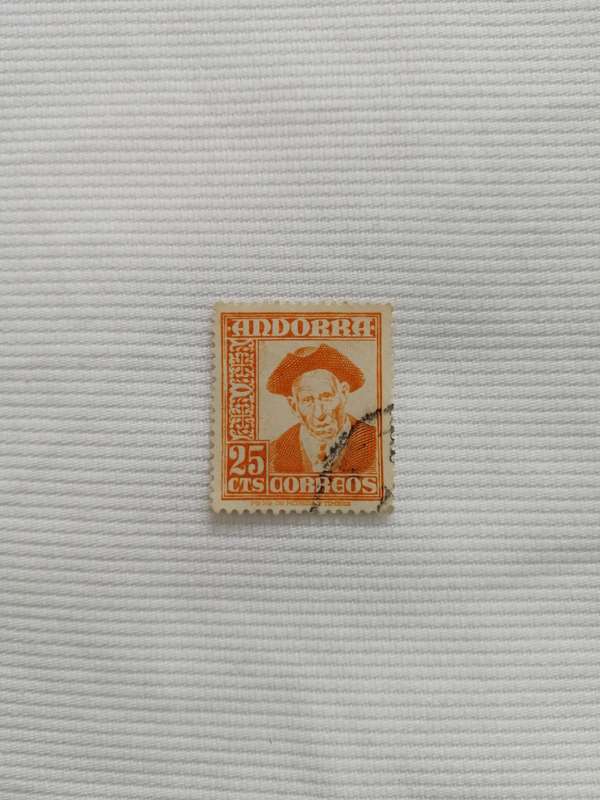 Spanish Andorra 25 CTS 1948 GENERAL COUNSELOR STAMP