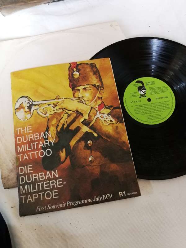 SOUTH AFRICA 1979 First Durban Military Tattoo. First Souvenir programme, 2 Tickets and LP