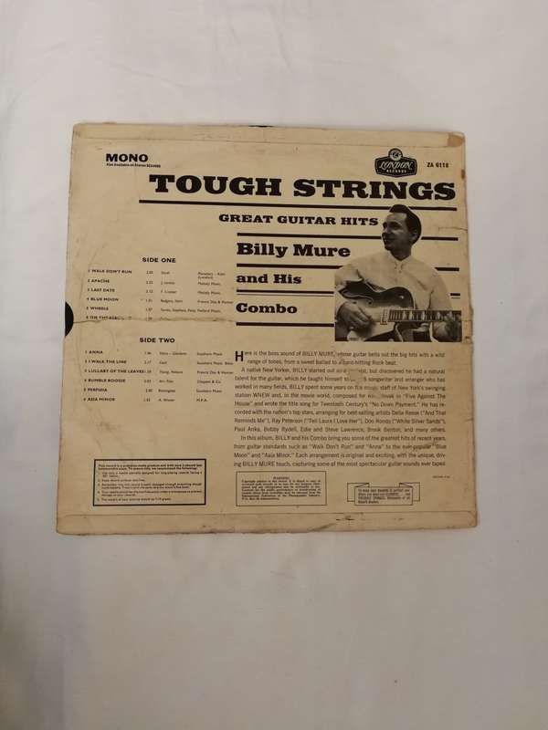 Billy Mure & His Combo,Kapp 1253,`Tough Strings, Great Guitar Hits 1961