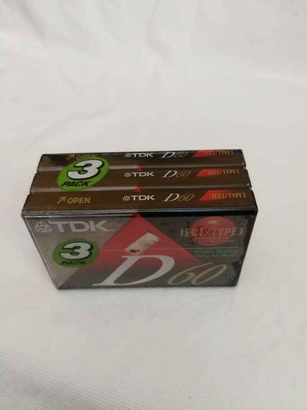 TDK D60 60 Minute Iec1/type1 Cassette Tapes- 3 pack