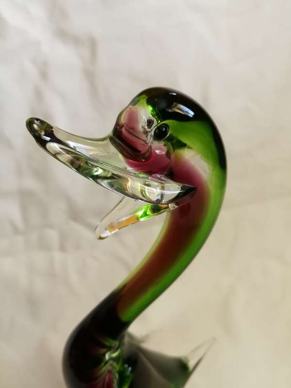 Sculpture Gosling Glass Murano Statue Figurine- Italy