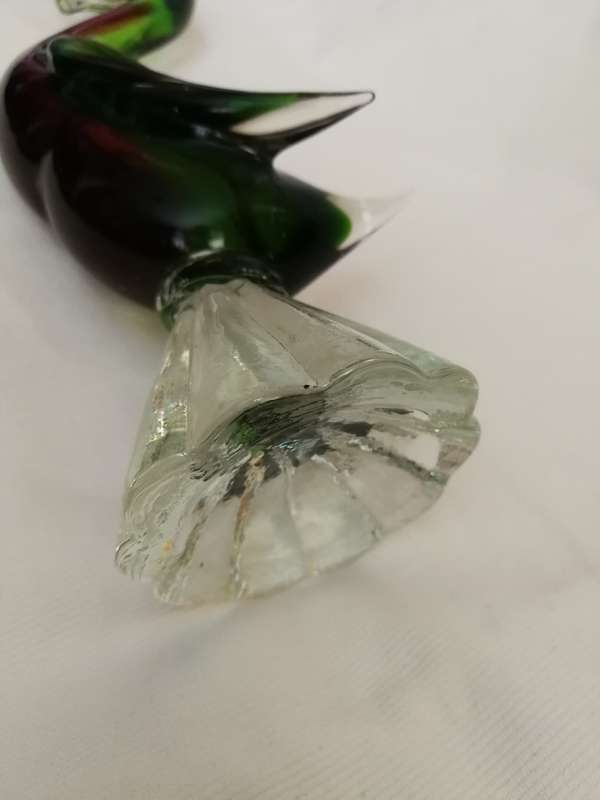 Sculpture Gosling Glass Murano Statue Figurine- Italy