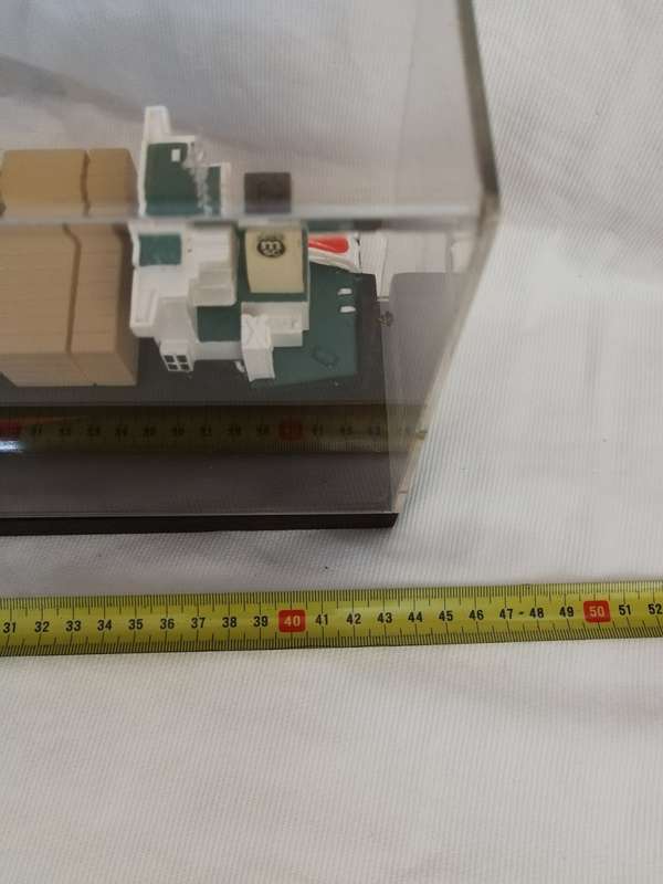 Vintage 1990 90s MSC Rafaela Container Vessel Model Collectible with Display Case. Boardroom item
