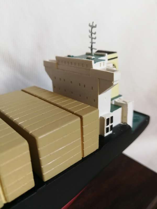Vintage 1990 90s MSC Rafaela Container Vessel Model Collectible with Display Case. Boardroom item