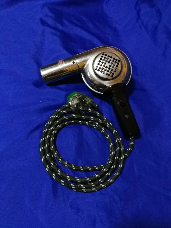 Vintage Hair dryer Chrome . Original cable