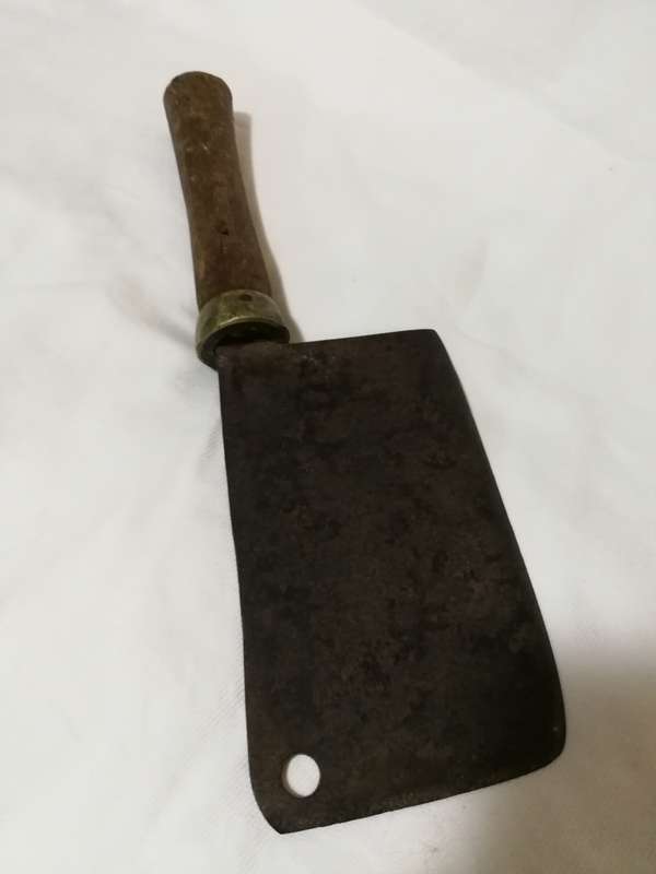 Antique meat cleaver. Brades Co- No2 England. Old and rustic.