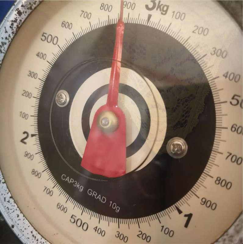 Vintage mechanical kitchen scale