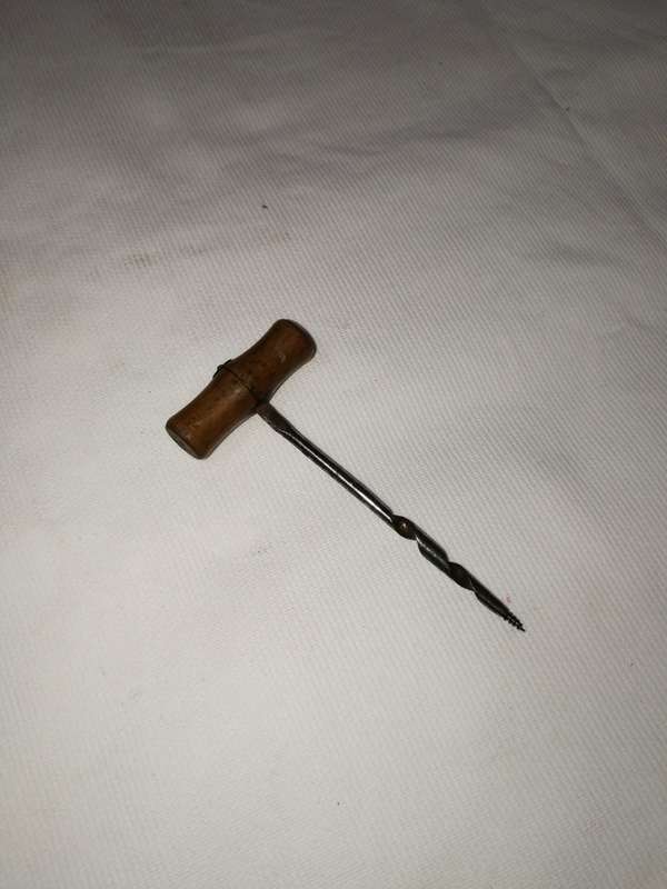 Antique Wooden Handled Twist Gimlet/ awl