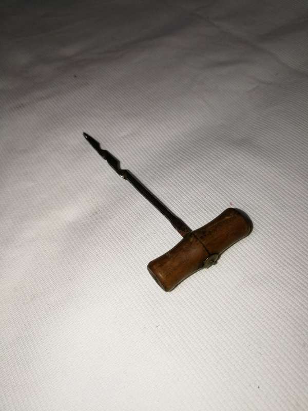 Antique Wooden Handled Twist Gimlet/ awl
