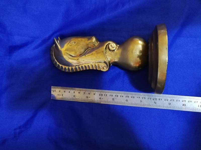 Vintage Solid Brass Horse Head. Beautiful design