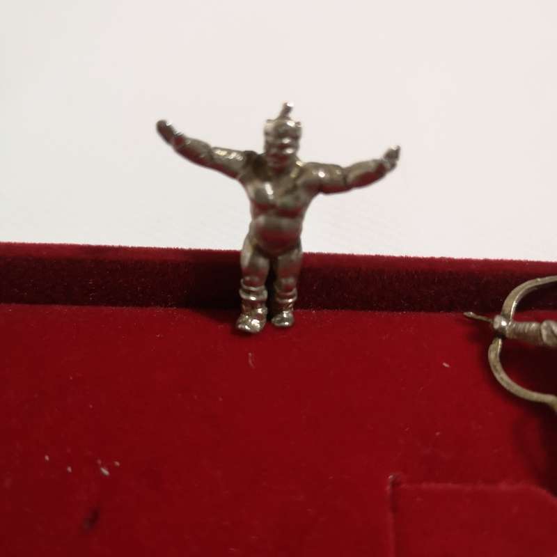 Vintage Chinese Silver pin badges- set of 3