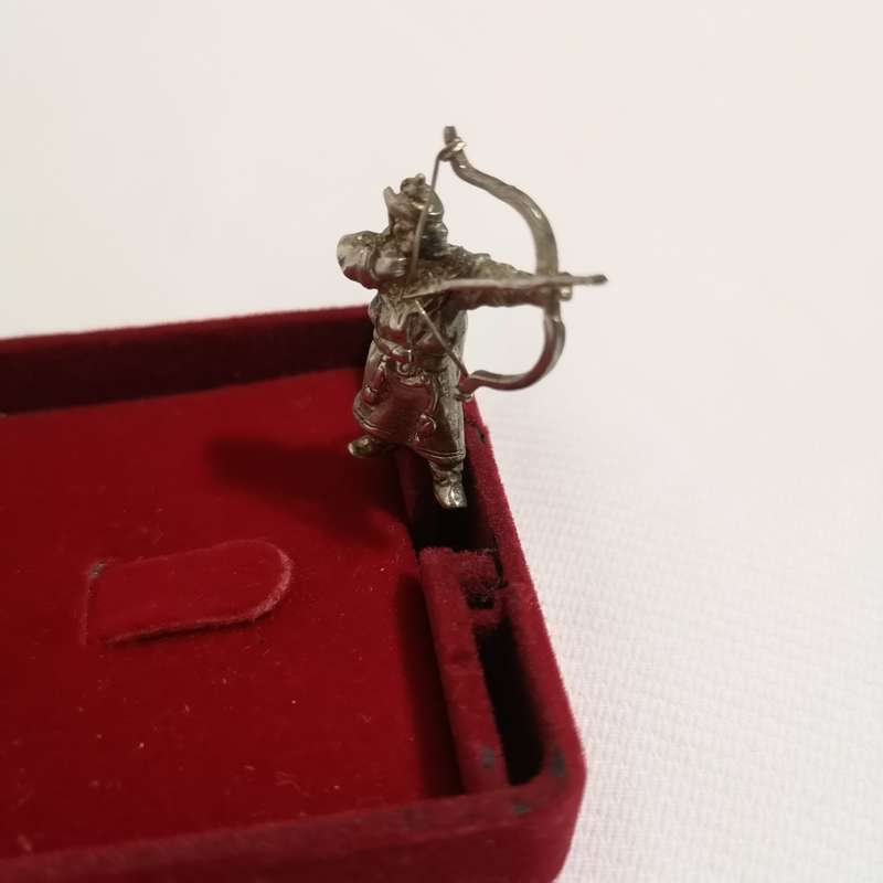 Vintage Chinese Silver pin badges- set of 3
