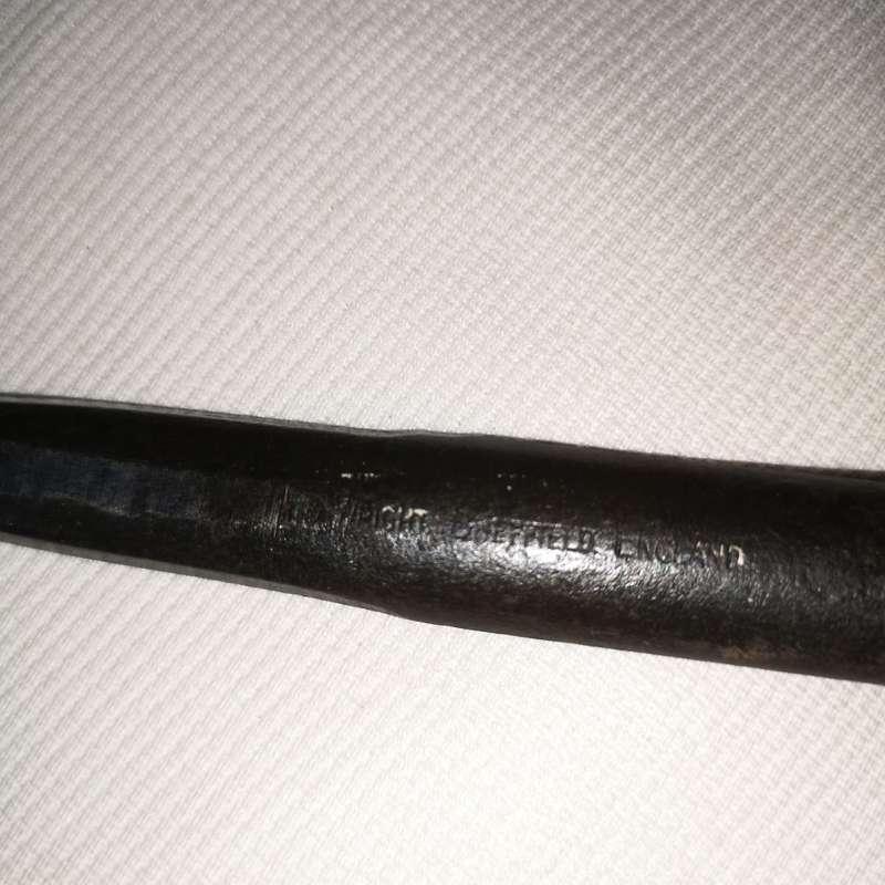 Moore & Wright Sheffield England wood handle curved and tapered steel tool