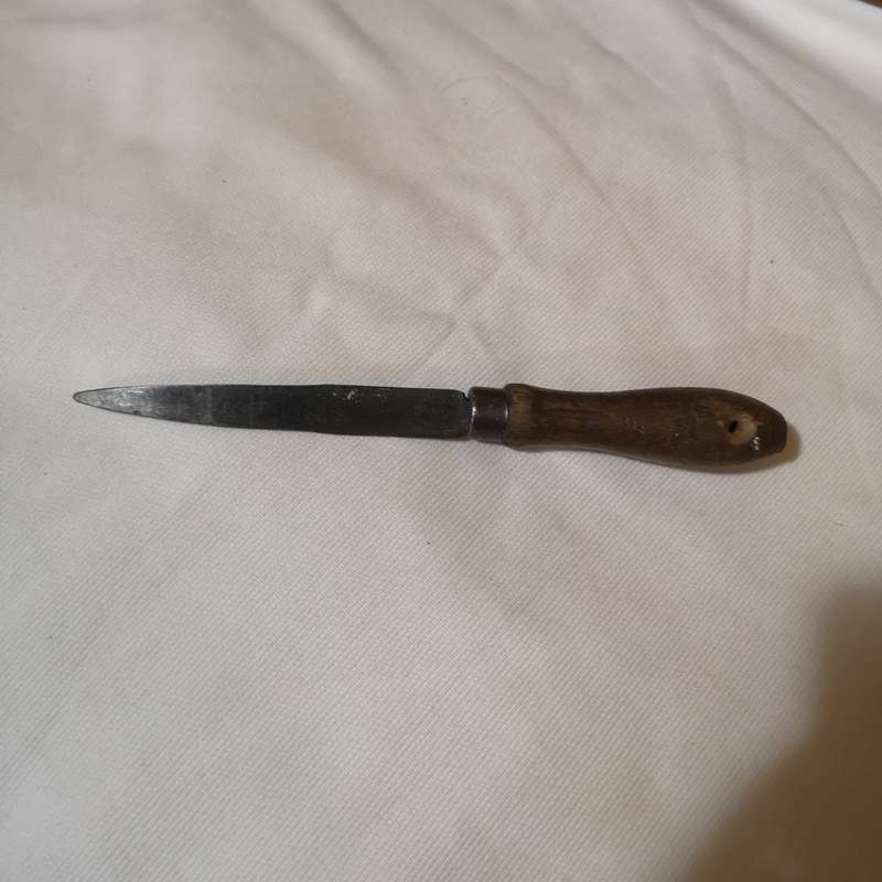 Moore & Wright Sheffield England wood handle curved and tapered steel tool