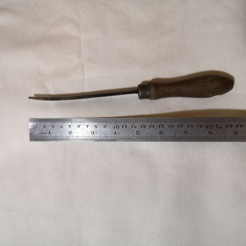 Moore & Wright Sheffield England wood handle curved and tapered steel tool