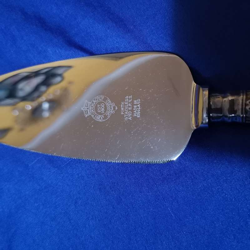 Vintage John Turton & Co Sheffield Cake Lifter- Firth Stainless & EPNS  Made in England