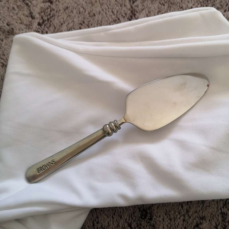 Cake Server `BROWNS` Jewellers- Silver & Stainless Steel