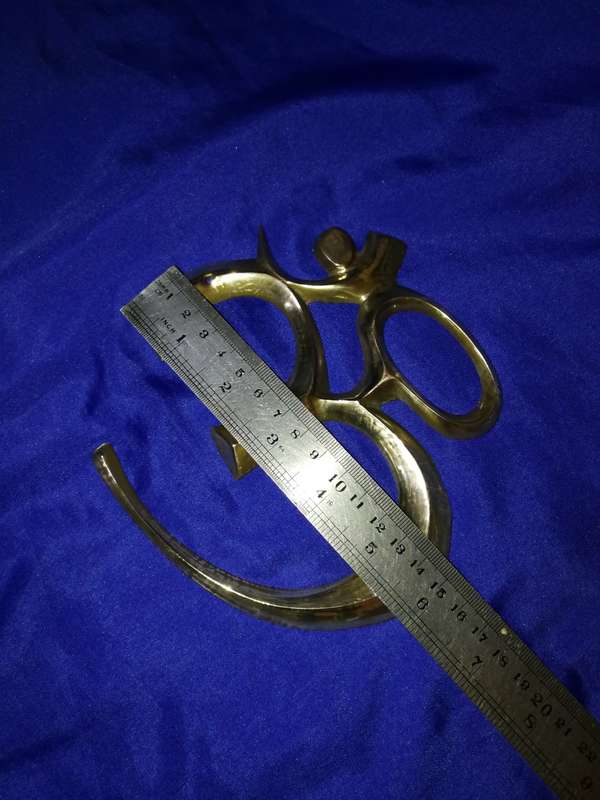 Om Symbol Wall Hanging (Brass). with mounting holes- vintage