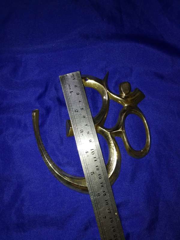 Om Symbol Wall Hanging (Brass). with mounting holes- vintage