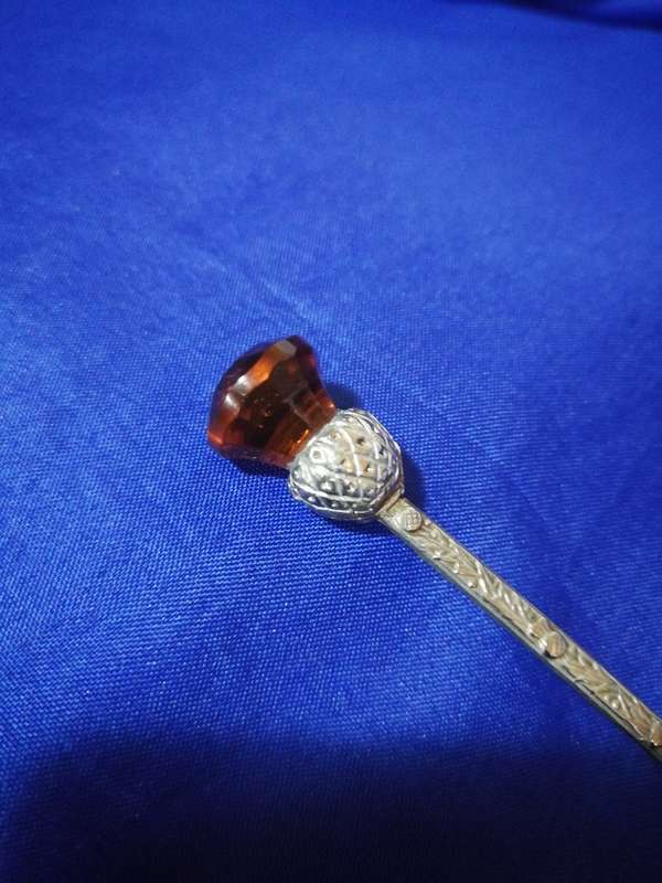 Vintage Exquisite Silver Scottish Thistle Teaspoon- Made in G Britain