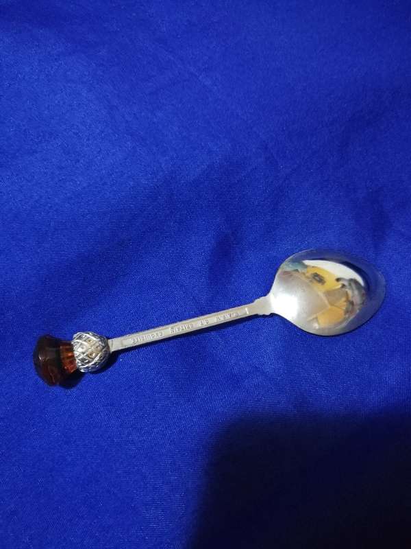 Vintage Exquisite Silver Scottish Thistle Teaspoon- Made in G Britain