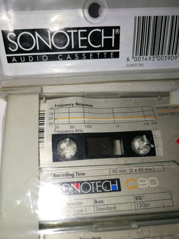 Sonotech C90 blank casettes- unused pack of 2