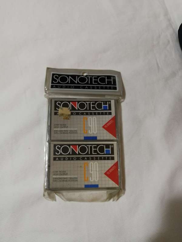 Sonotech C90 blank casettes- unused pack of 2
