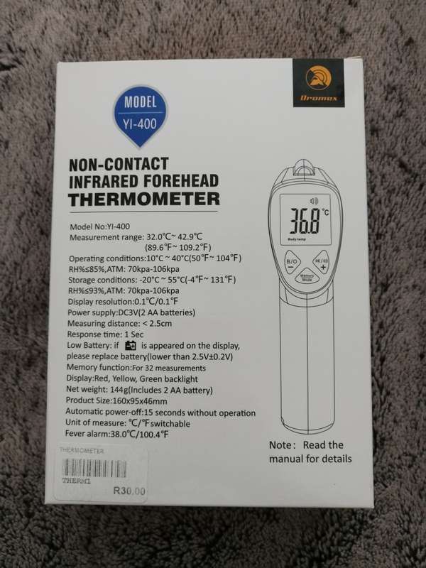 Non Contact IR Thermometer- Forehead- 1 sec Measuring- Professional
