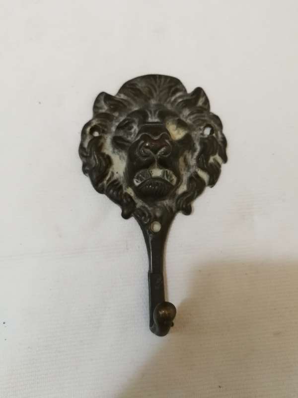 Antique brass Lion Head Coat hook