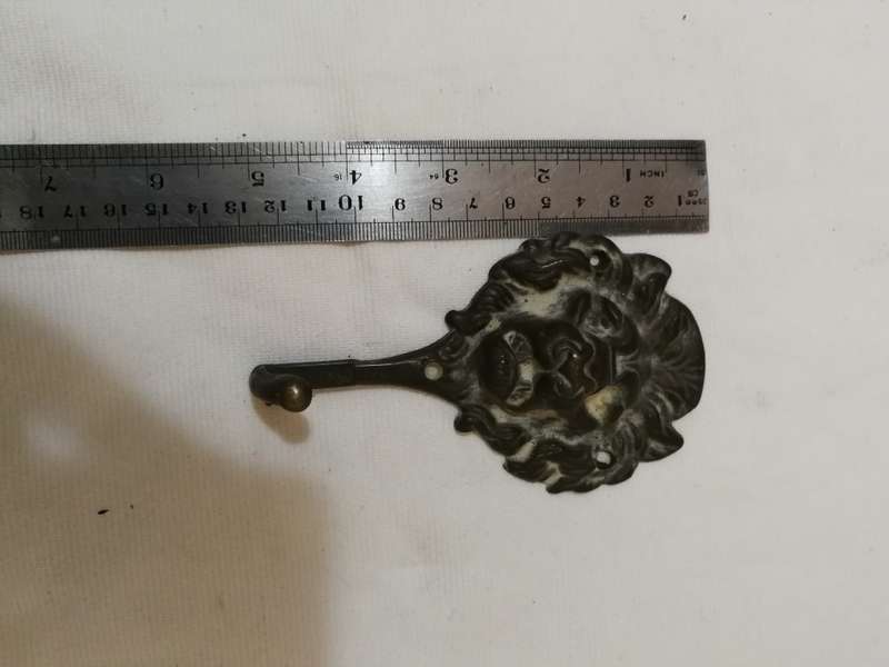 Antique brass Lion Head Coat hook