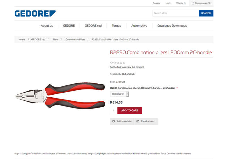 GEDORE - R28302200 - Combination pliers with 2C-handle. Lifetime Tools