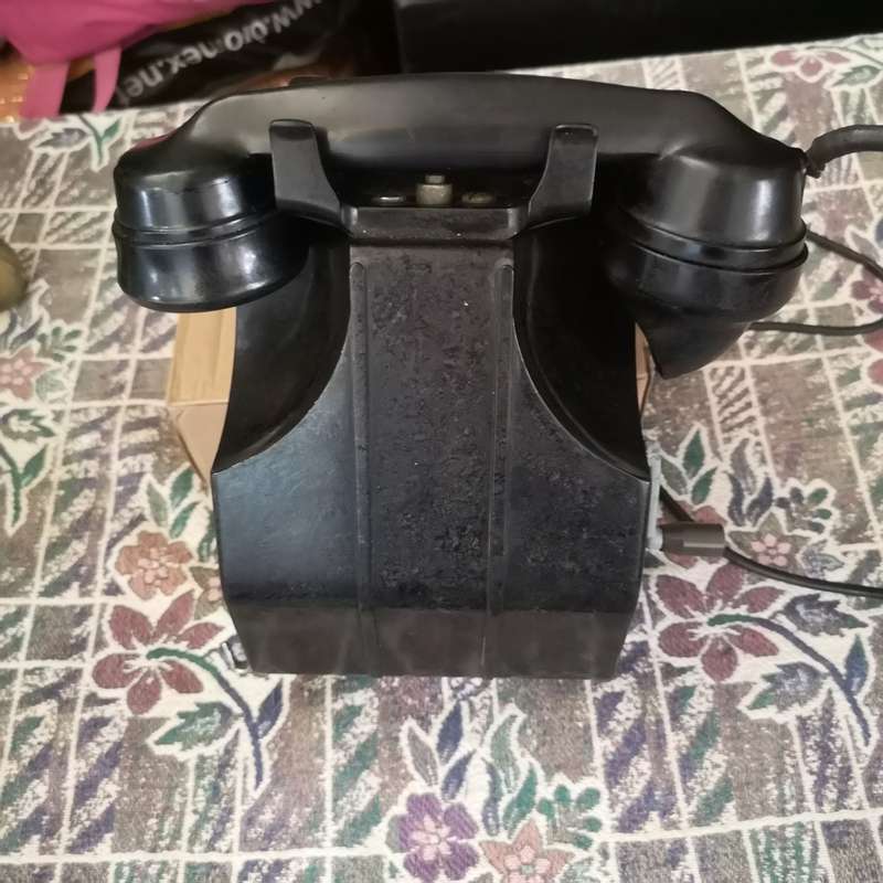 Antique Rare Black Telephone Hand Crank Wall Mount
