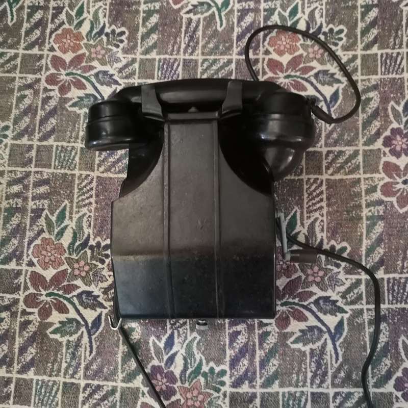 Antique Rare Black Telephone Hand Crank Wall Mount