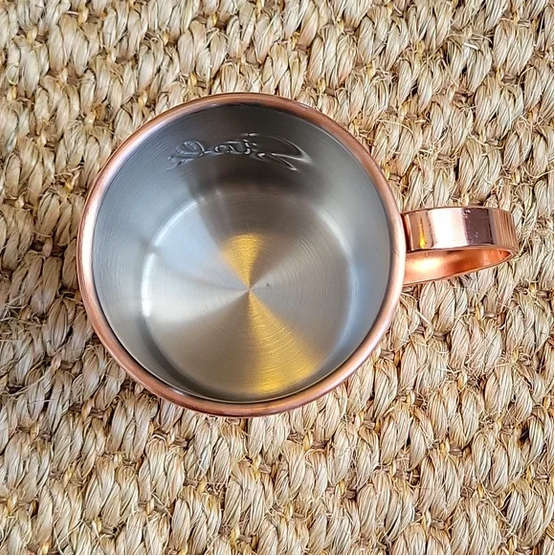 Stoli Moscow Mule Copper & Stainless Steel Mug Cup Drink Stolichnaya Vodka