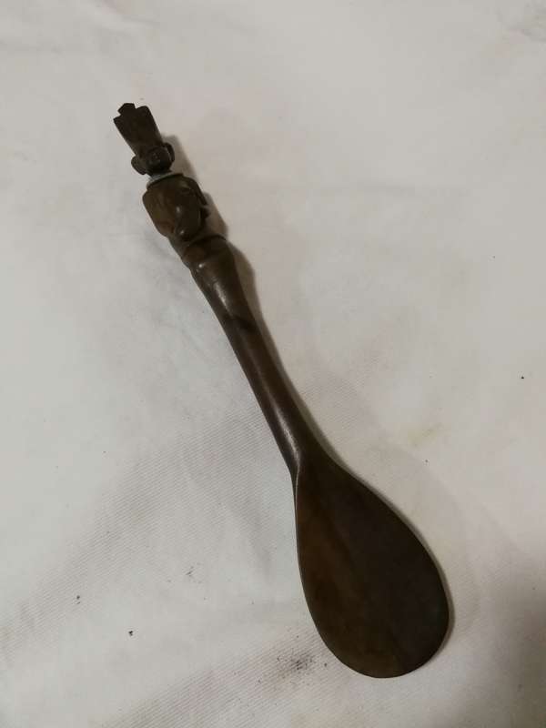 Vintage Carved Wooden African Spoon