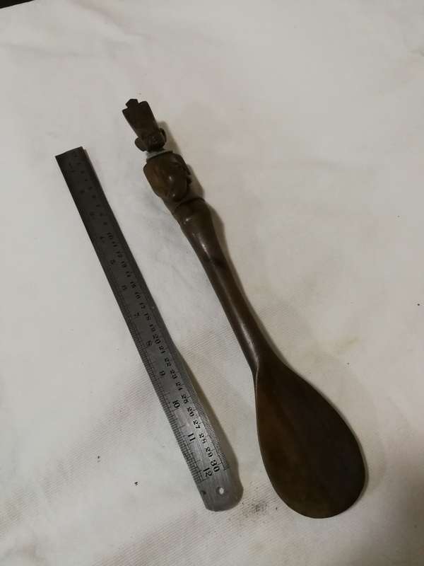 Vintage Carved Wooden African Spoon