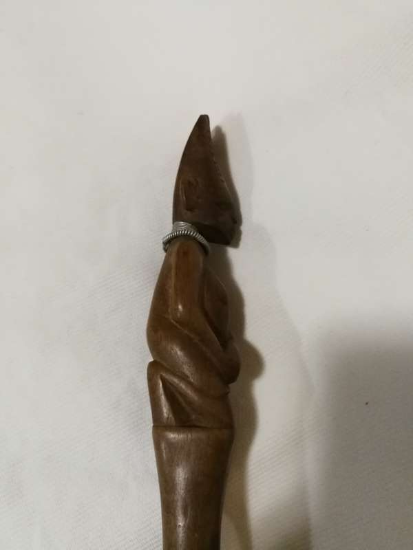 Vintage Carved Wooden African Spoon