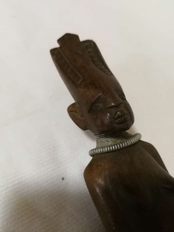Vintage Carved Wooden African Spoon