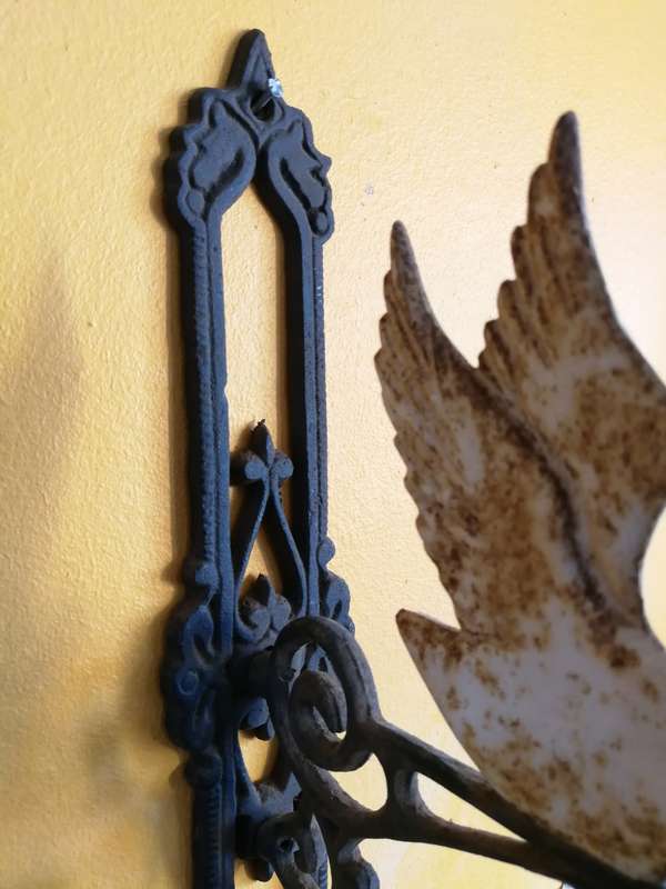 Cast Iron Door Bell with Goose French Vintage Cottage Bell. RARE