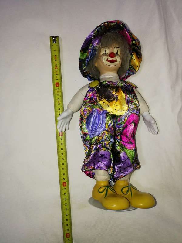 Vintage Porcelain Clown with stand