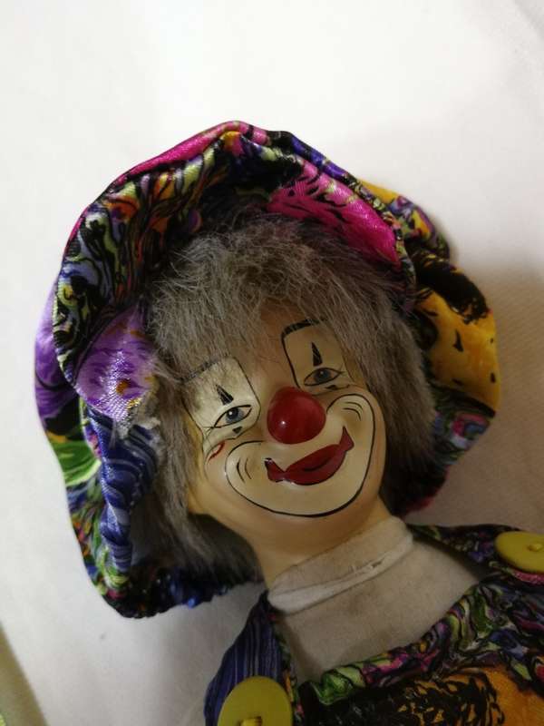 Vintage Porcelain Clown with stand