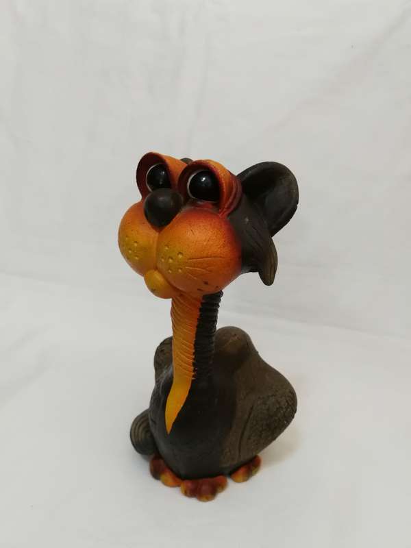 Cat handicraft clay unique piece handmade-
