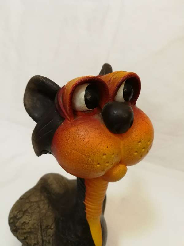 Cat handicraft clay unique piece handmade-