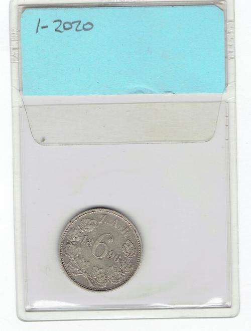 ZAR 1896 SIXPENCE