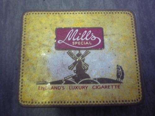 MILLS SPECIAL CIGARETTE TIN  -  ( VERY OLD COLLECTORS ITEM )